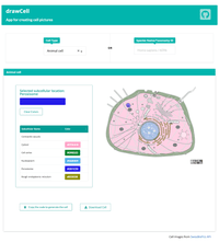 drawCell R package Shiny app view for generating cell biology