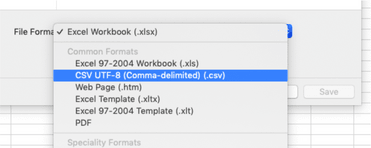 Image 3 - Saving Excel workbook as a CSV file