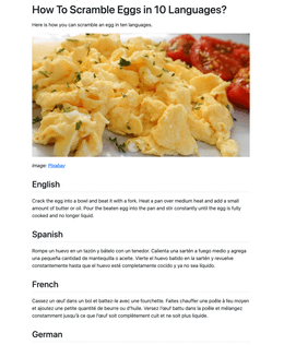 Scrambled egg recipe example of a internationalized Quarto report with shiny.i18n