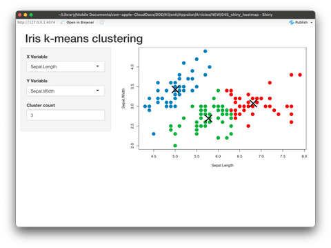 Image 1 - Clustering R Shiny application