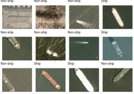 Sample imagery of ships and non-ship objects