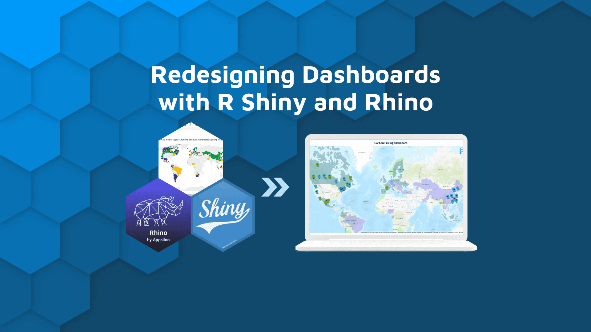 Redesigning Dashboards with R Shiny and Rhino - World Bank Carbon Pricing map Blog banner
