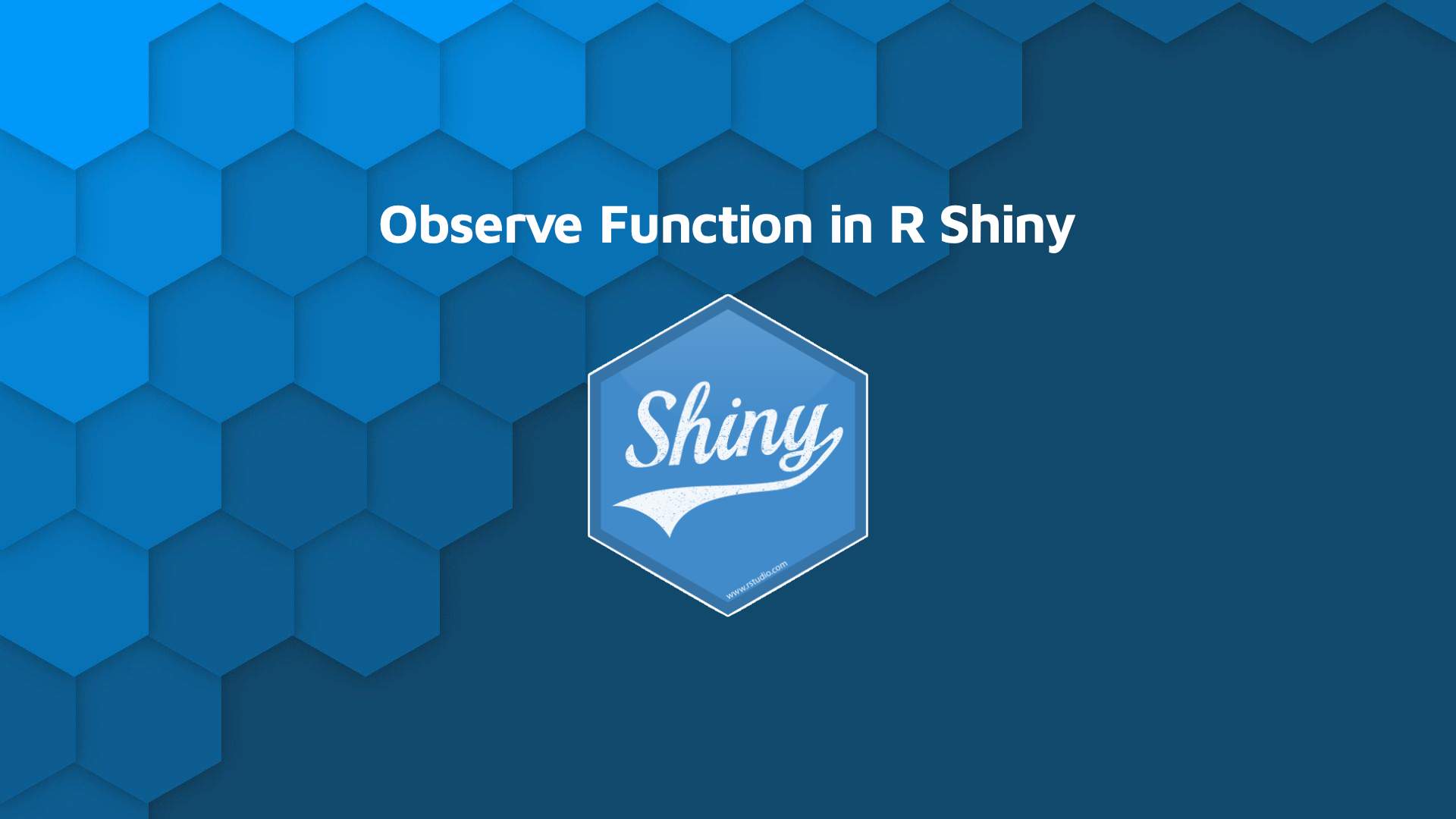 Observe Function in R Shiny Article Thumbnail