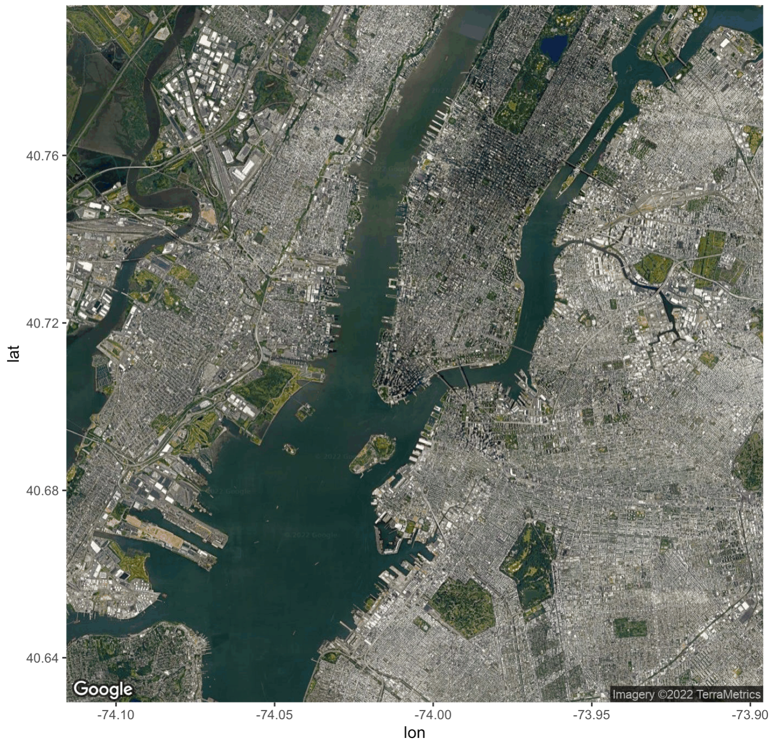Image 4 - Satellite map of New York City