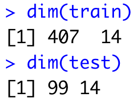 Image 12 - Dimensionality of training and testing sets