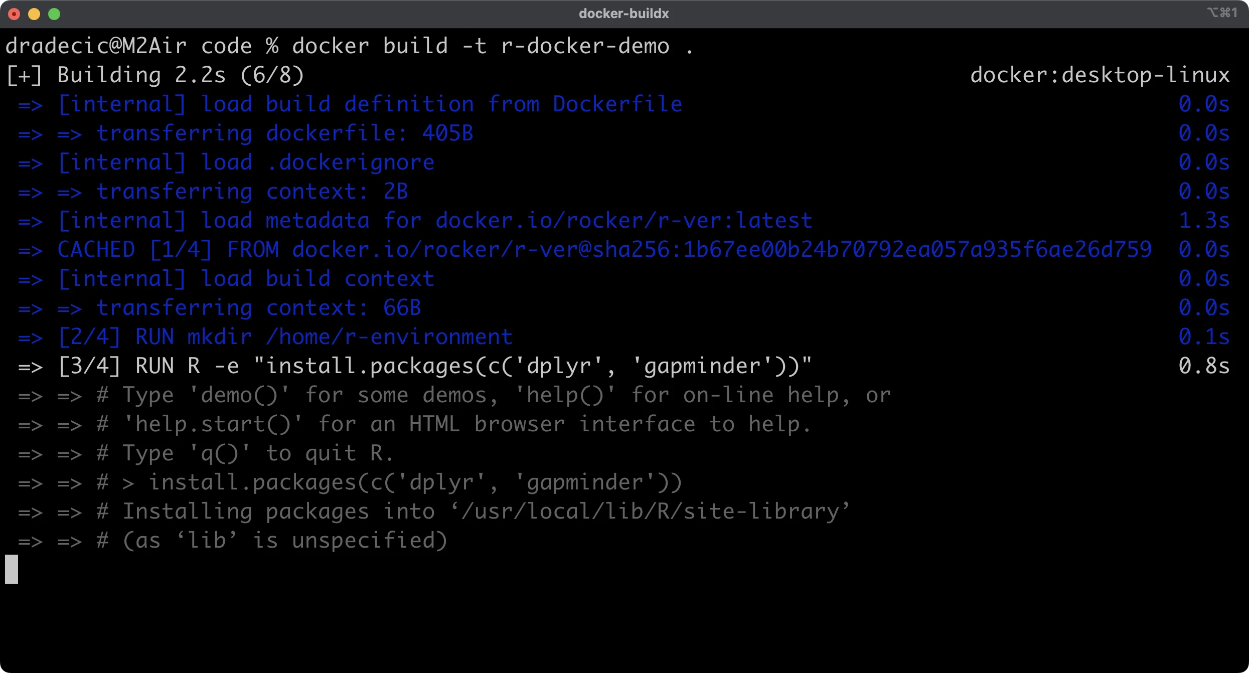 Image 3 - Building a container from Dockerfile