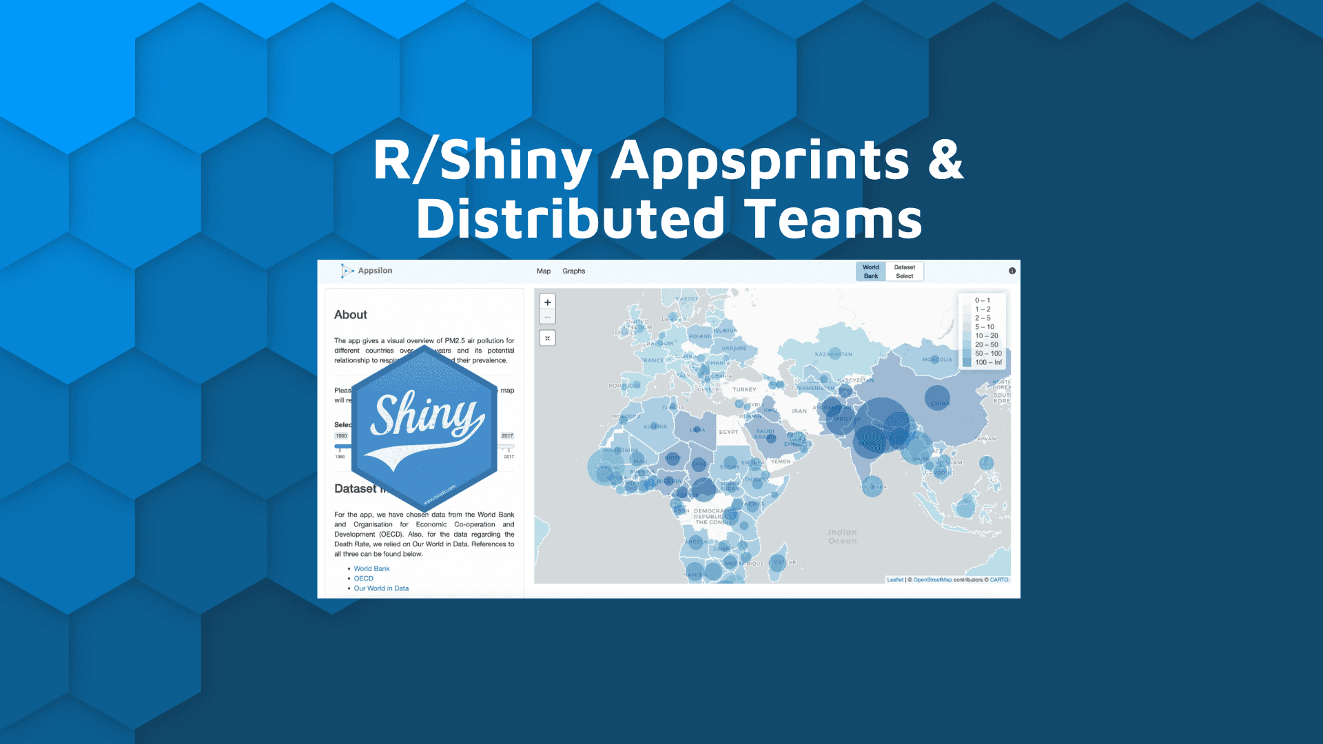 r shiny respiratory disease app blog hero hex banner for R/Shiny Appsprints and Distributed Teams